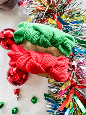 A Christmas Staple Structured Headband • Scarlet or Emerald