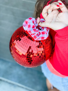 Scarlet Gingham Scrunchie
