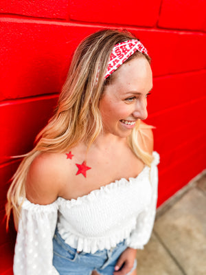 NEBRASKA Turband Headband • Red