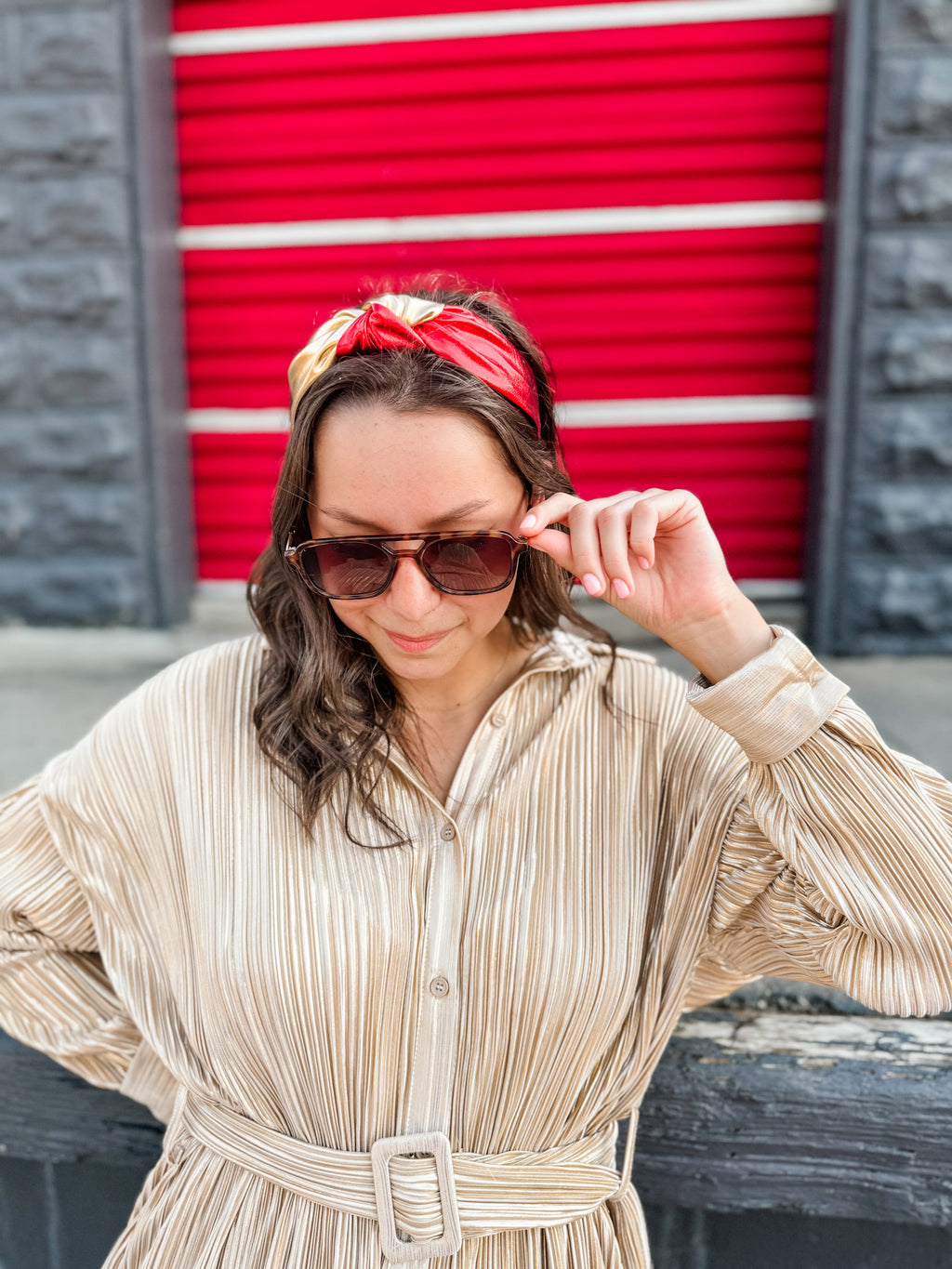 Rise To Fame Metallic Structured Headband