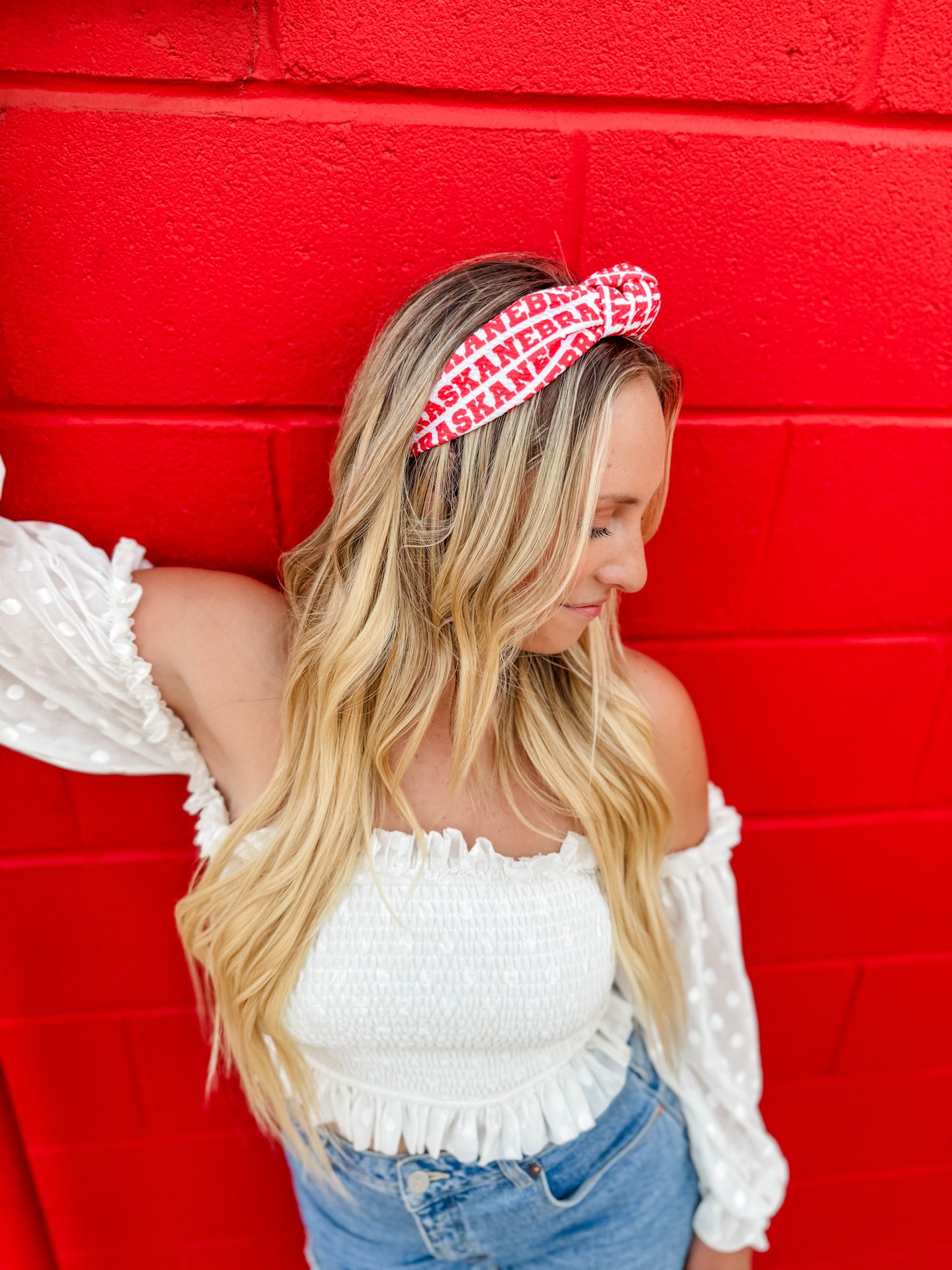 NEBRASKA Structured Headband • Red