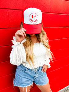 Smiley Nebraska Trucker Hat