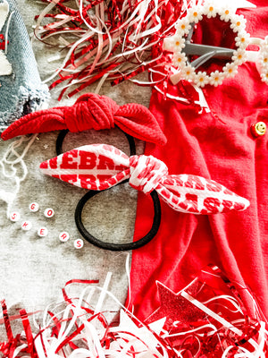 Scarlet Red Pony Bow