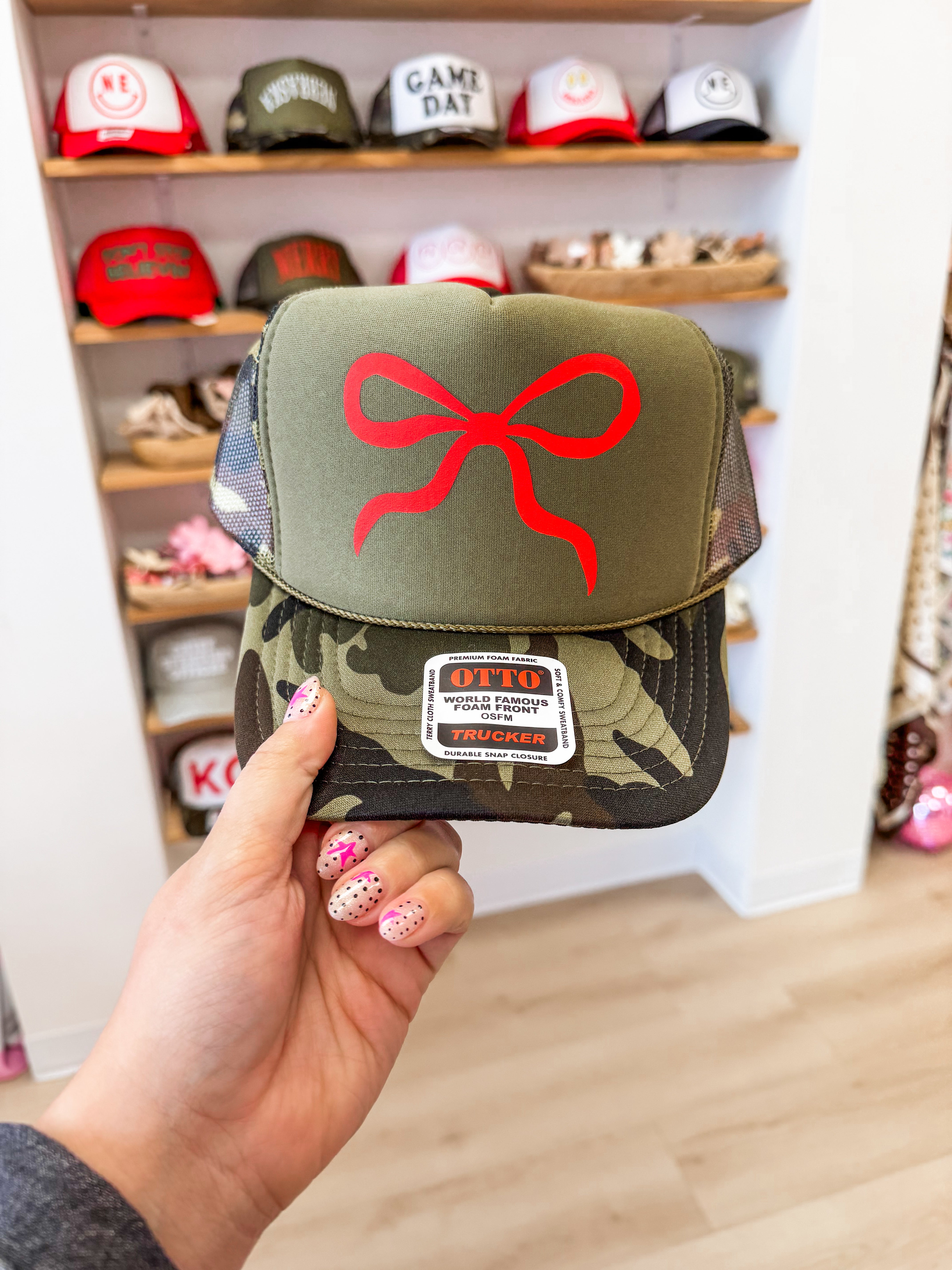 Camo Bow Trucker Hat