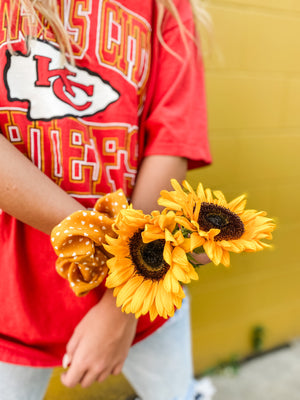Play Your Heart Out Gold Scrunchie