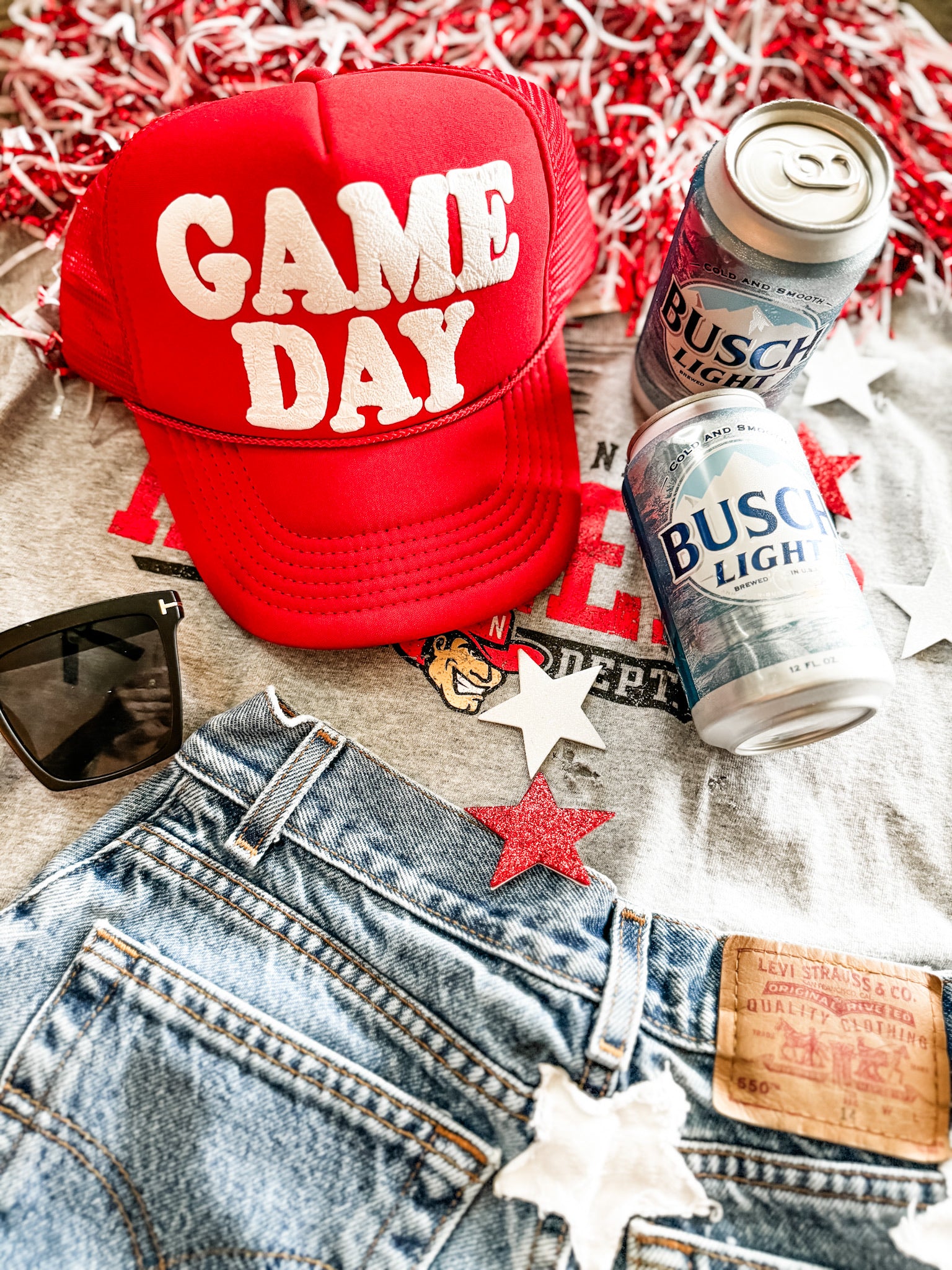 Game Day Trucker Hat • Red