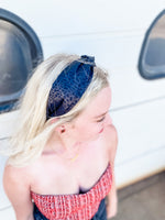 Satin Subtle Leopard Structured Headband