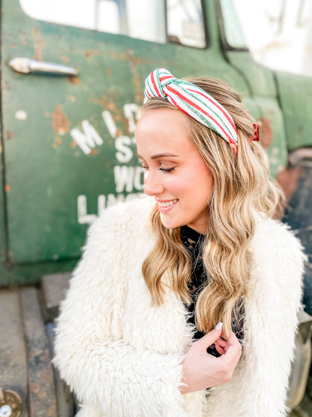 Holiday Stripes Structured Headband