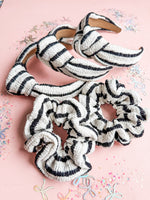 $5 Friday • Black Stripes Structured Headband or Scrunchie