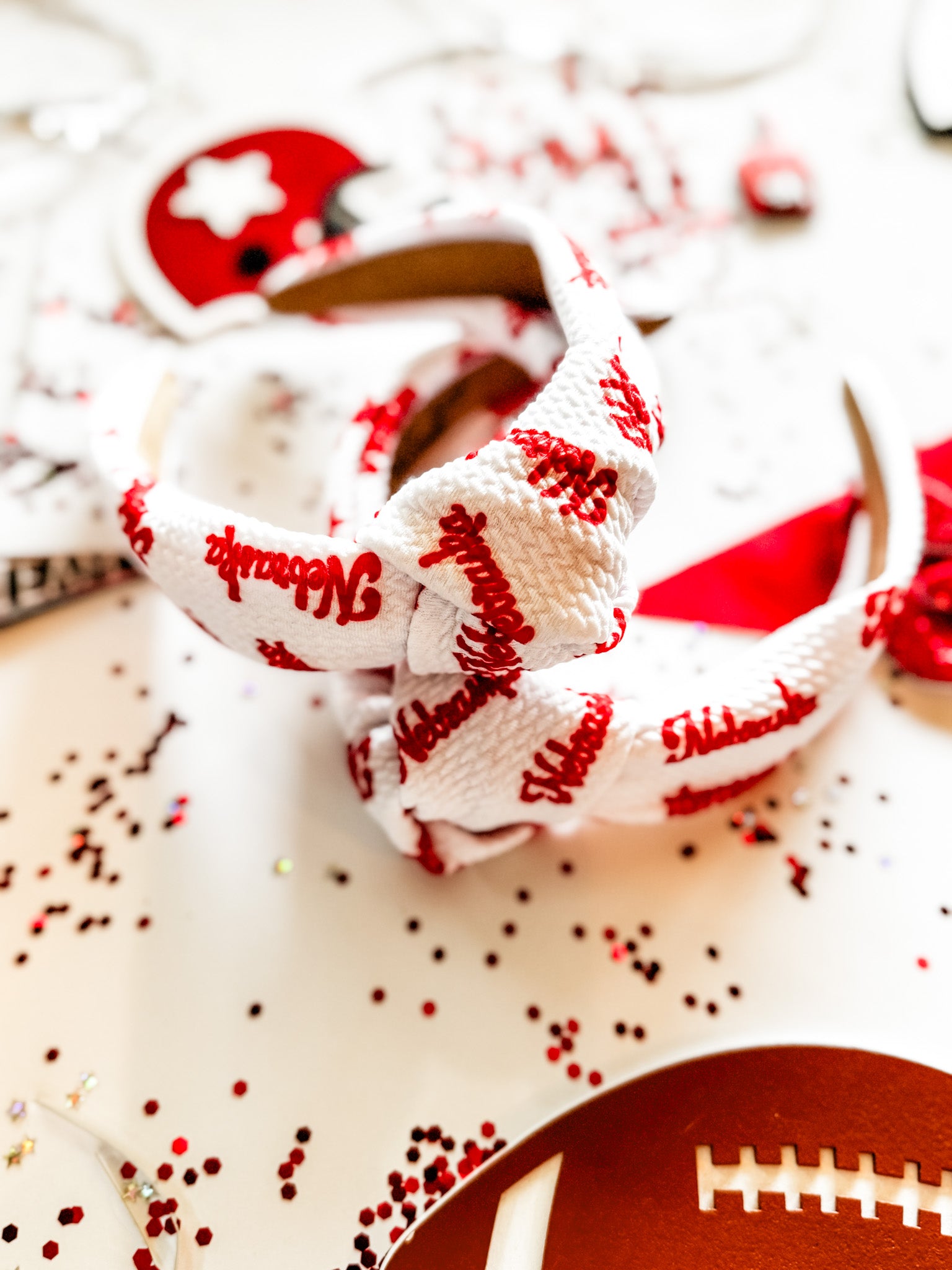 Nebraska Script Structured Headband