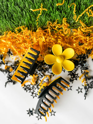 Black/Gold Two-Toned Claw Clip • 3 Styles