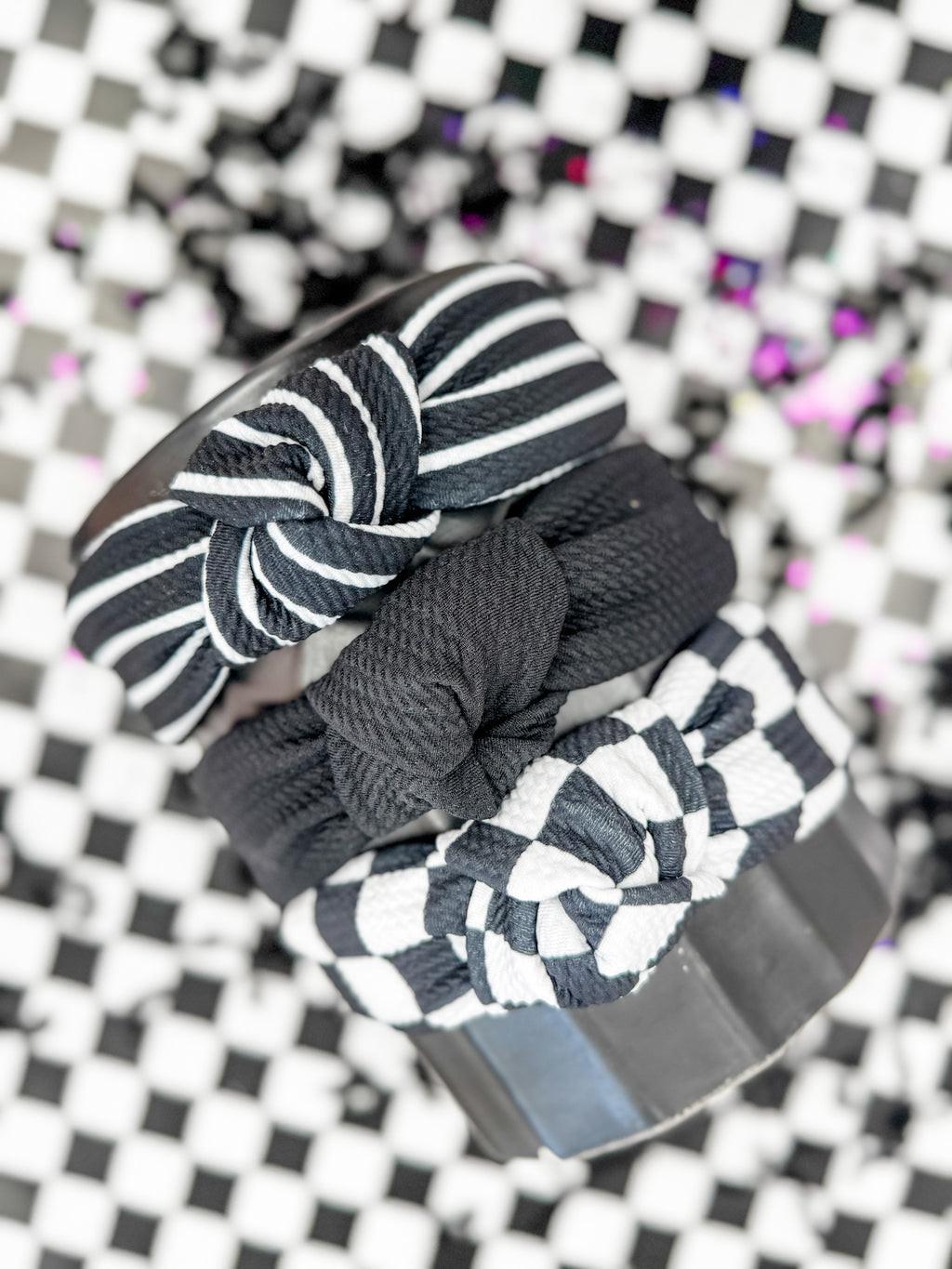Black & White Essentials Structured Headband • 3 Prints