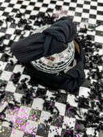 Jet Black Structured Headband