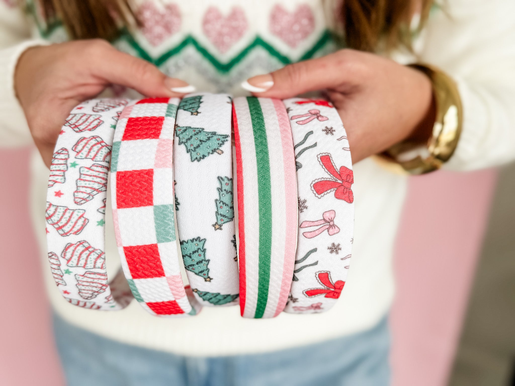 Holly Jolly No Knot Structured Headband • 5 Prints