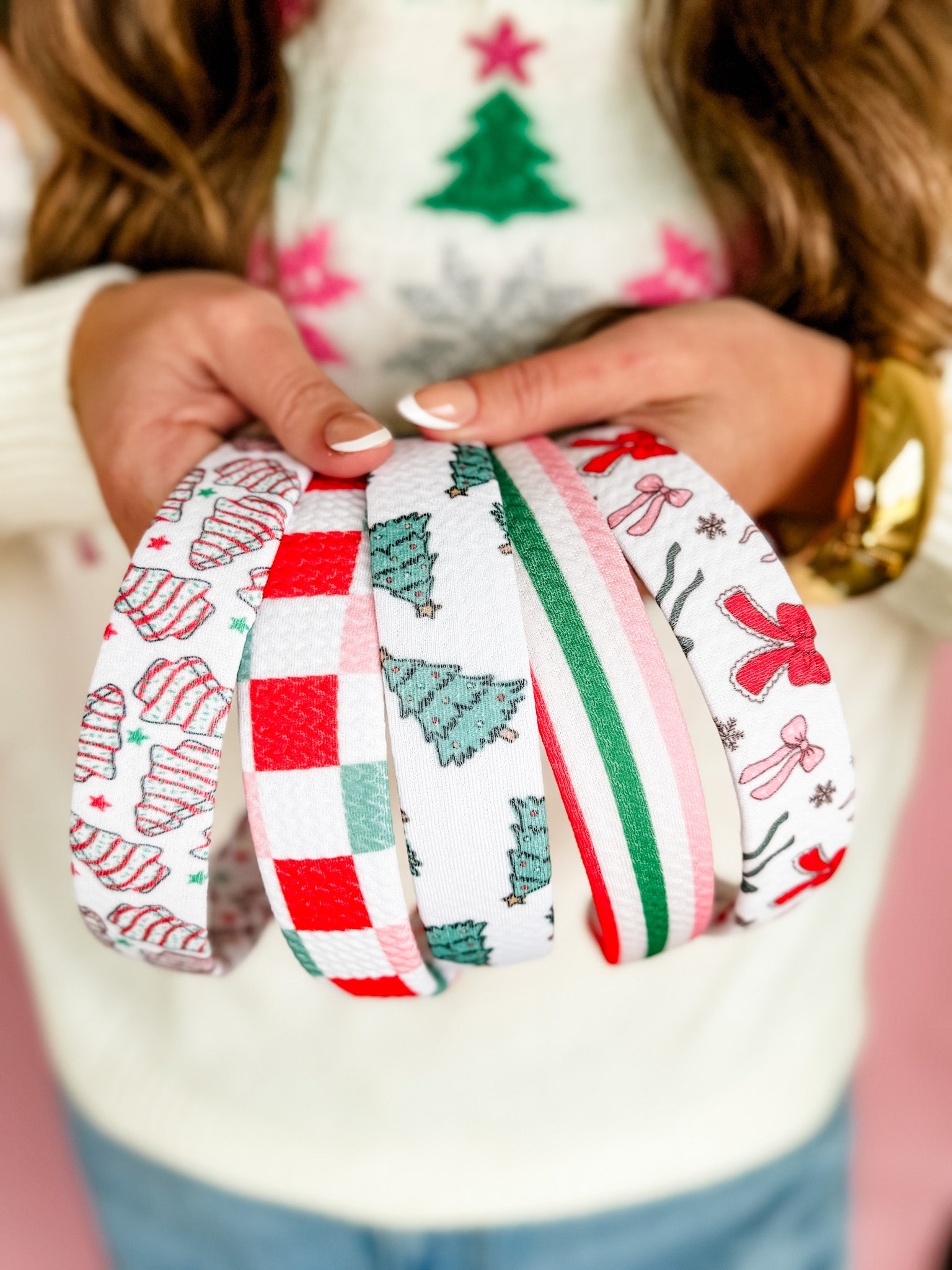 Holly Jolly No Knot Structured Headband • 5 Prints