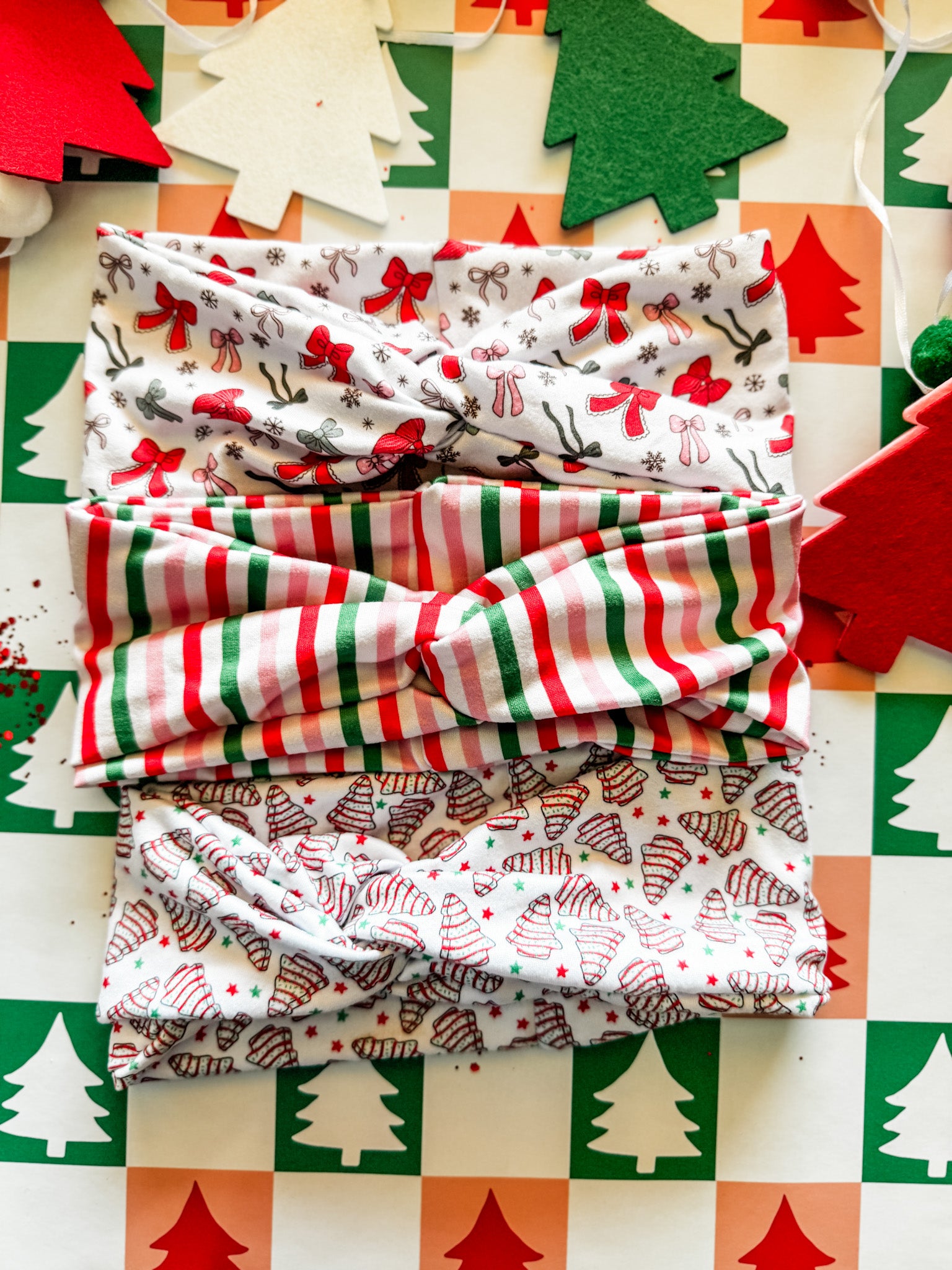 Holly Jolly Turband Headband • 3 Prints