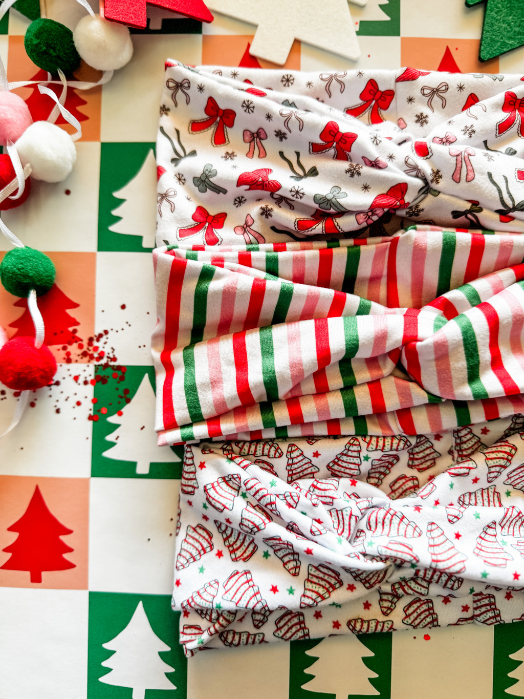 Holly Jolly Turband Headband • 3 Prints