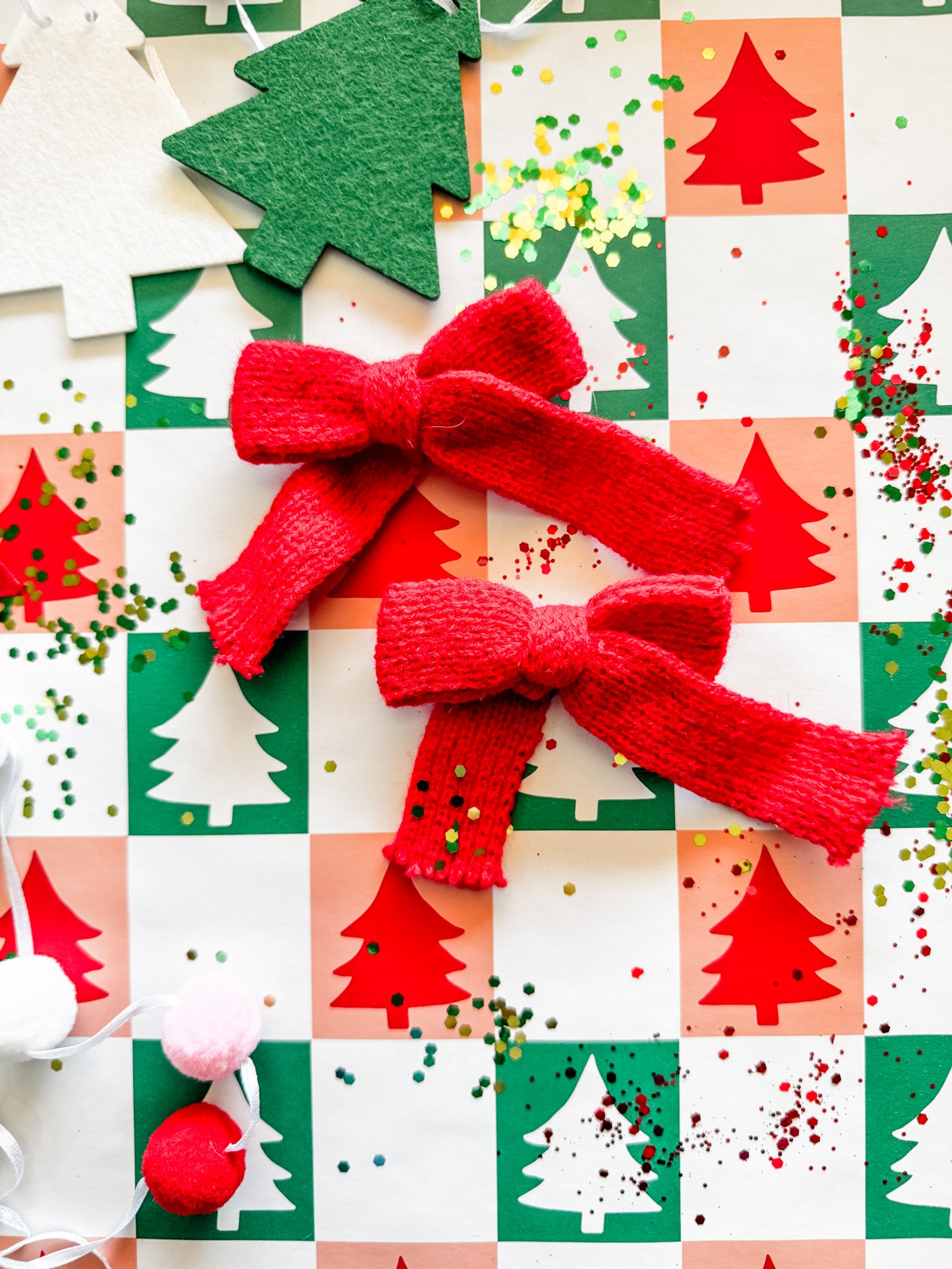 Holiday Bow Hair Clips