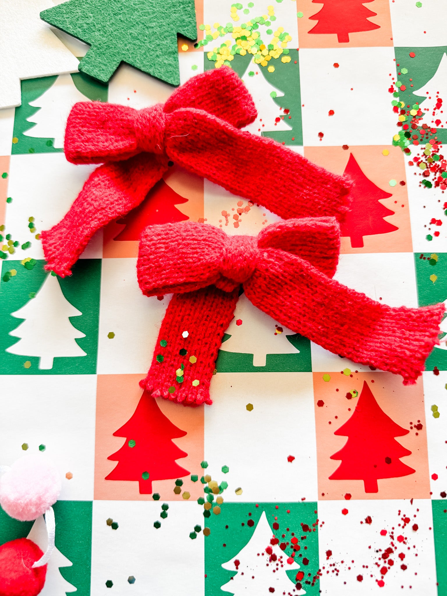 Holiday Bow Hair Clips