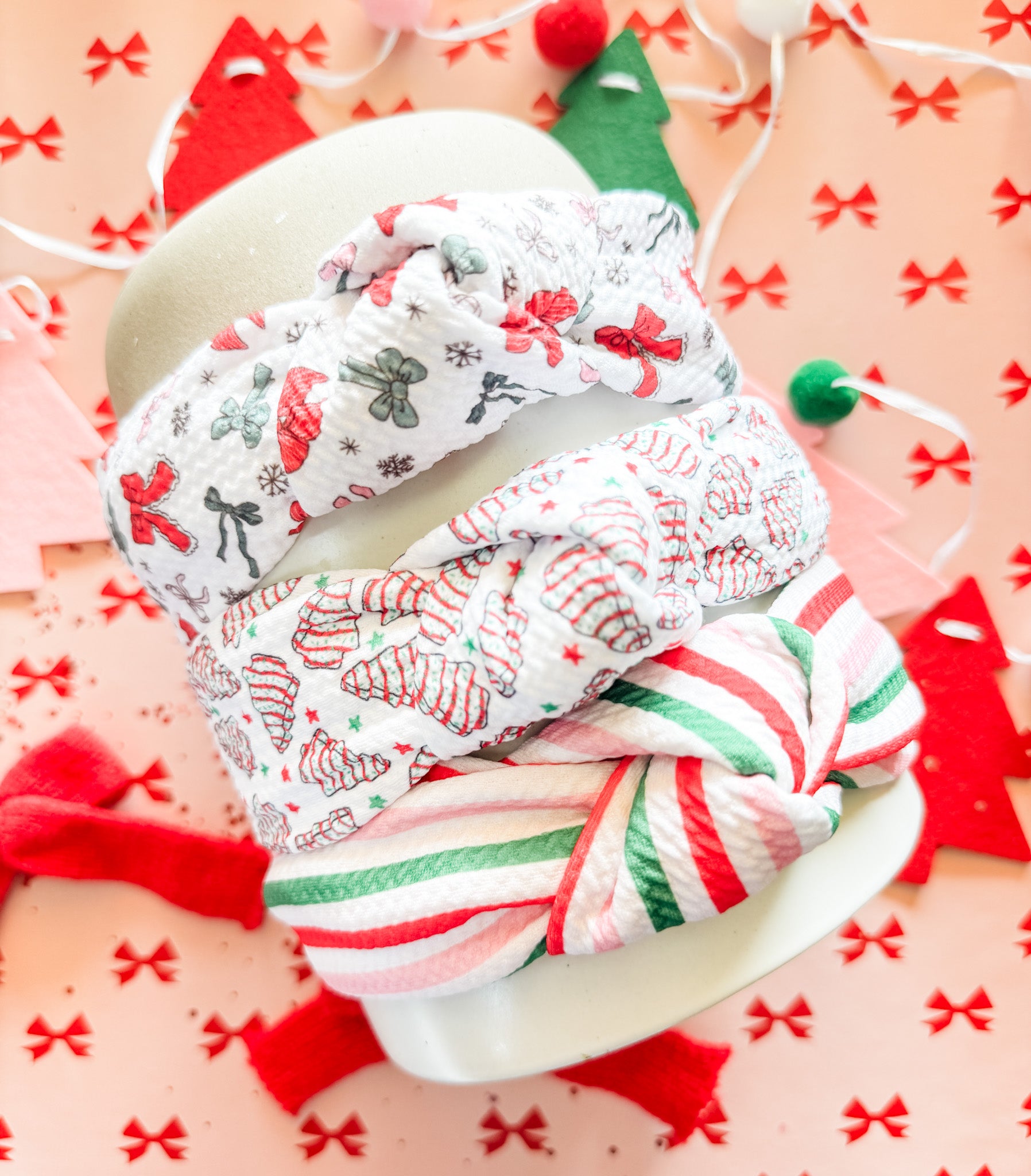 Holly Jolly Structured Headband • 3 Prints