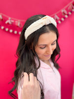 Valentine's Swiss Dot Structured Headband • 2 Colors