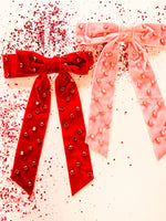 Bejeweled Velvet Bow Clip • 2 Options