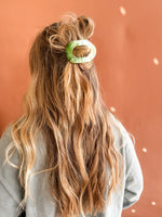 Marbled Vibes Flat Claw Clip • 2 Colors