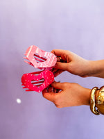 Polka Dot Heart Flat Claw Clip • 2 Colors