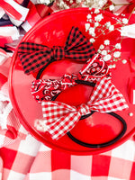 Red Check Cutie Pony Bow • 3 Prints