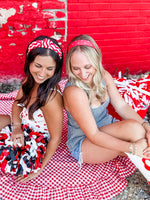 Big Red Dottie No Knot Structured Headband