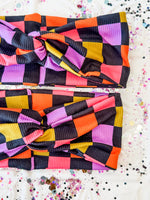 Spooky Check Turband Headband