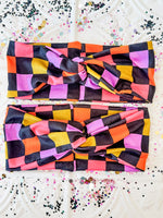Spooky Check Turband Headband