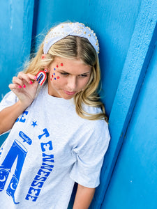 In My Glitzy Era Structured Headband • White