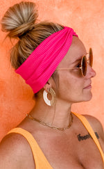 Bright Fuchsia Ribbed Headband