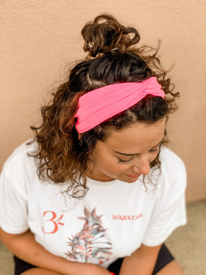 Hot Pink Ribbed Headband