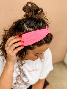 Hot Pink Ribbed Headband