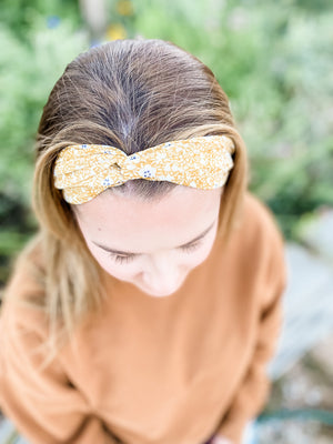 Fall Floral Elastic Knotted Headband