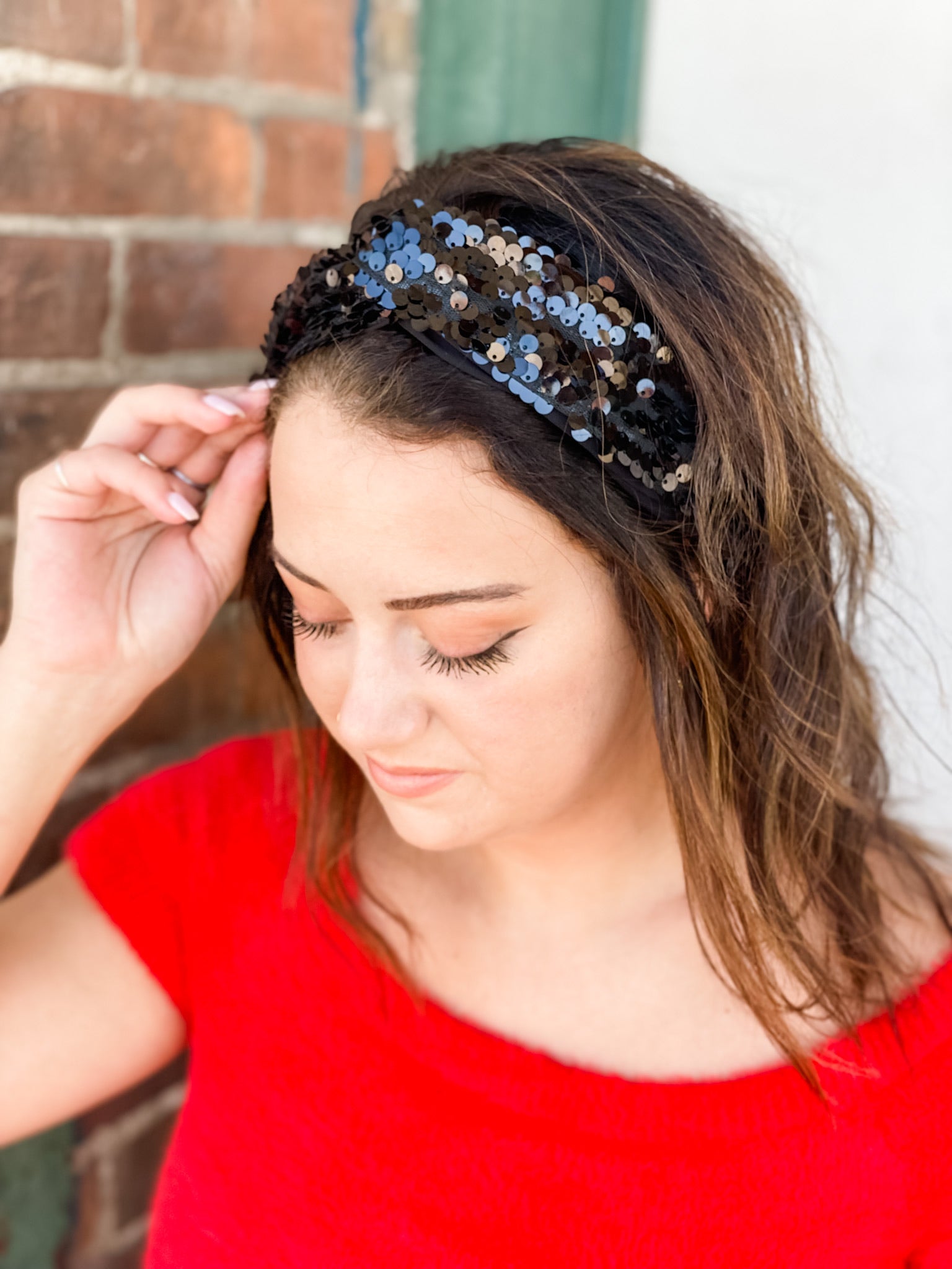 Sequins Knotted Elastic Headband • Multiple Colors