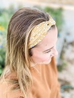 Fall Floral Elastic Knotted Headband