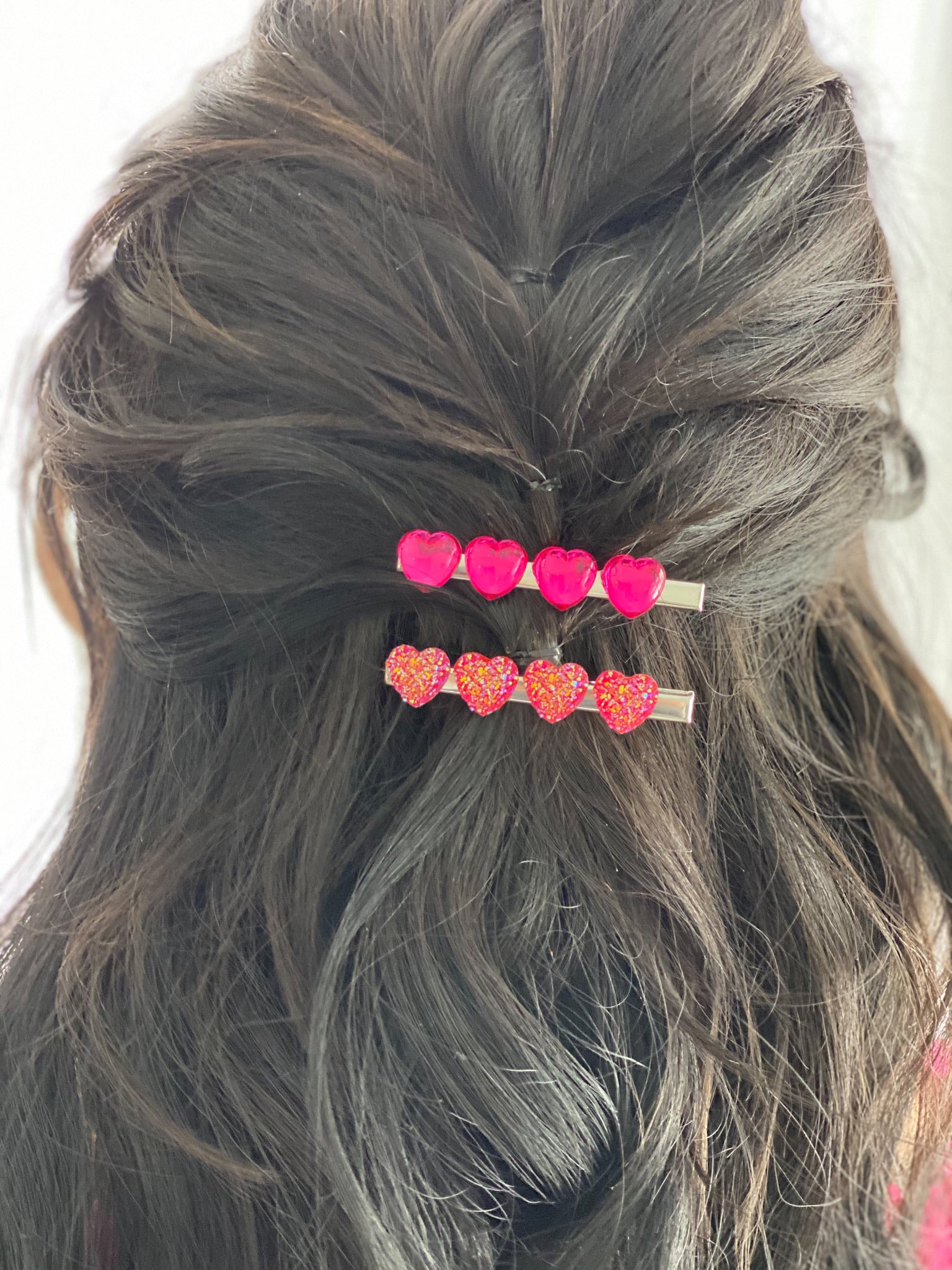 Heart Eyes Clip Set • Pink Hearts