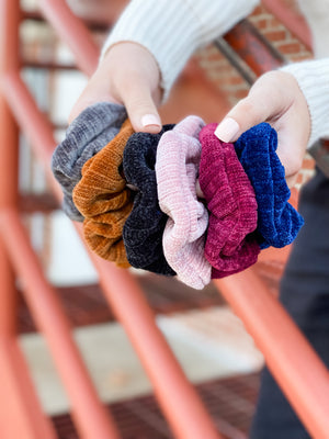 Luxe Chenille Scrunchie • Multiple Colors