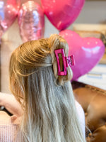 Metallic Claw Clip • Pink, Red or Silver